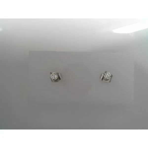 White 14 Karat Diamond Stud Earrings Tennies Jewelry Appleton, WI