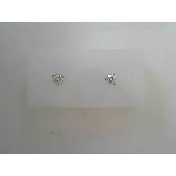 White 14 Karat Diamond Stud Earrings Tennies Jewelry Appleton, WI
