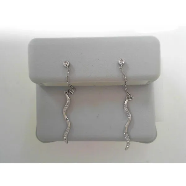 White 14 Karat Diamond Stud/Dangle Earrings Tennies Jewelry Appleton, WI