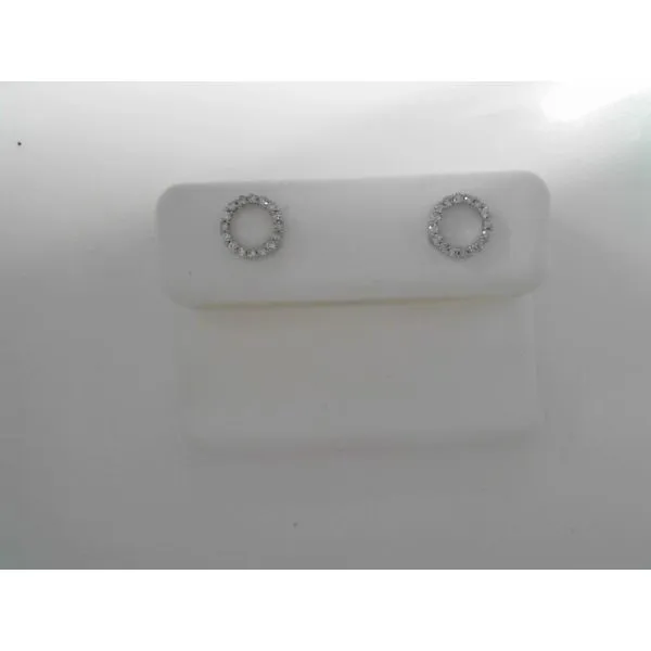 White 10 Karat Diamond Stud Earrings Tennies Jewelry Appleton, WI