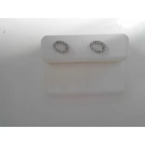 White 10 Karat Diamond Stud Earrings Tennies Jewelry Appleton, WI