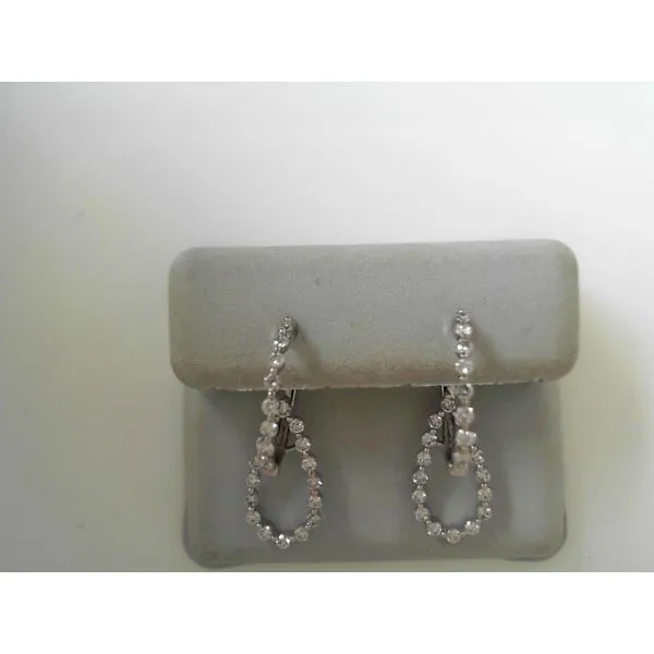 White 14 Karat Diamond Drop Earrings Tennies Jewelry Appleton, WI
