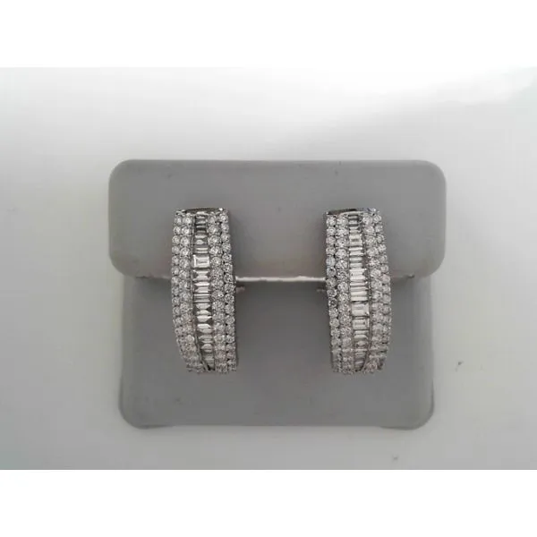 14K White Gold Diamond Earrings Tennies Jewelry Appleton, WI