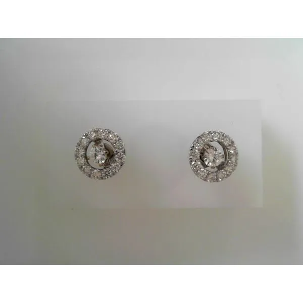 White 14 Karat Diamond Jacket Earrings Tennies Jewelry Appleton, WI