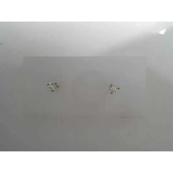 White 14 Karat Diamond Stud Earrings Tennies Jewelry Appleton, WI