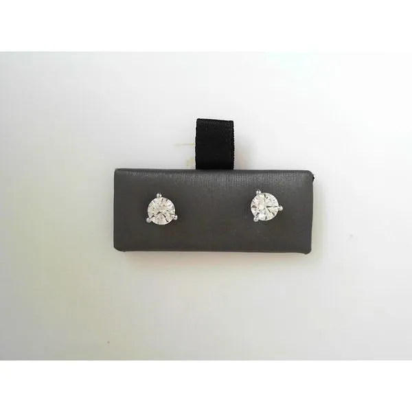 White 14 Karat Diamond Stud Earrings Tennies Jewelry Appleton, WI