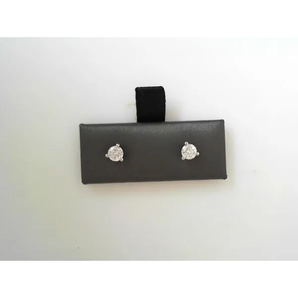 White 14 Karat Diamond Stud Earrings Tennies Jewelry Appleton, WI