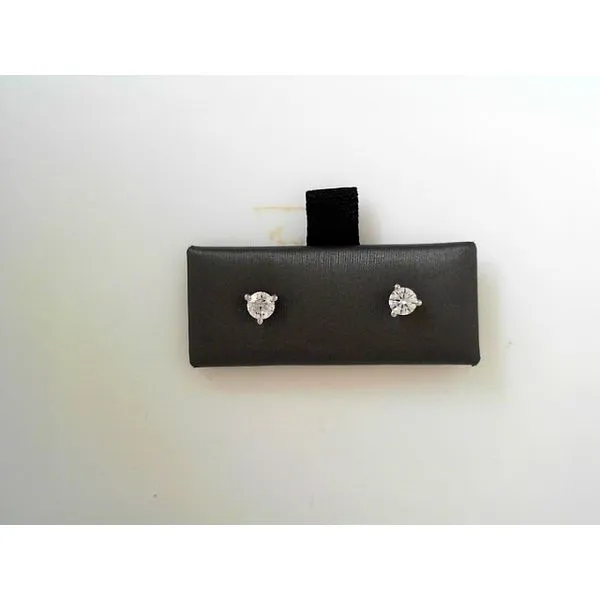 White 14 Karat Diamond Stud Earrings Tennies Jewelry Appleton, WI