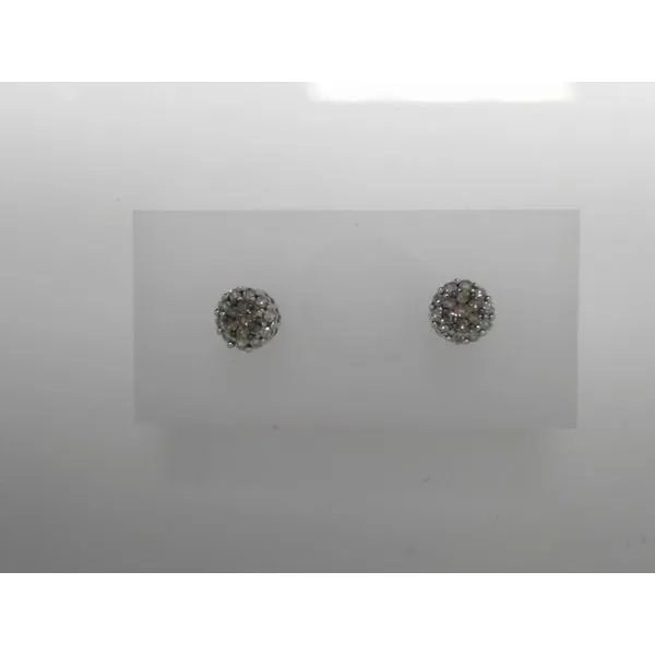 14K White Gold Diamond Screw Back Stud Earrings Tennies Jewelry Appleton, WI