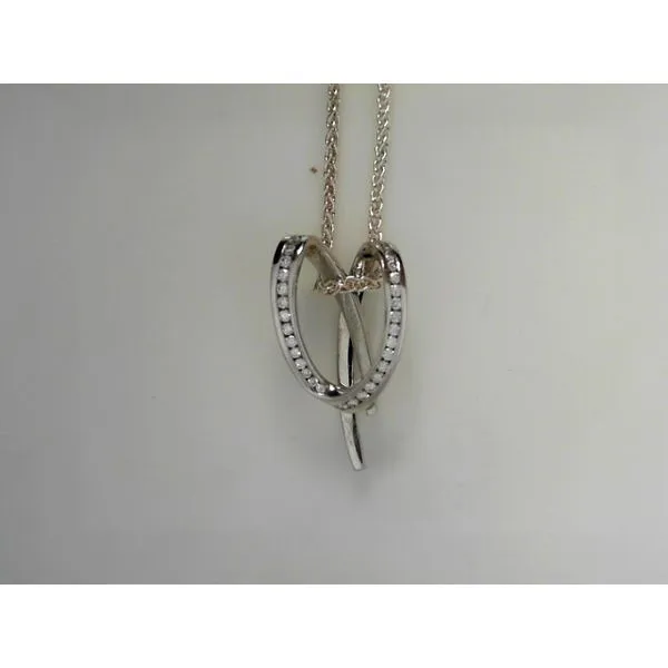 14K White Gold Diamond Pendant Tennies Jewelry Appleton, WI