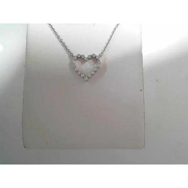 14K White Gold Diamond Heart Pendant Tennies Jewelry Appleton, WI