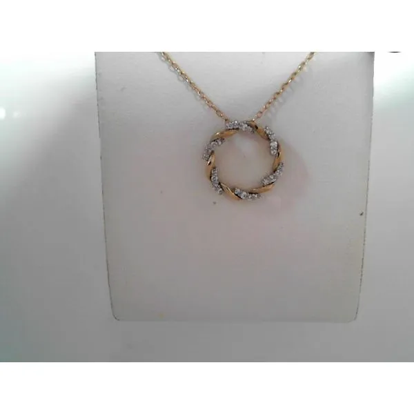 10K Yellow Gold Diamond Pendant Tennies Jewelry Appleton, WI
