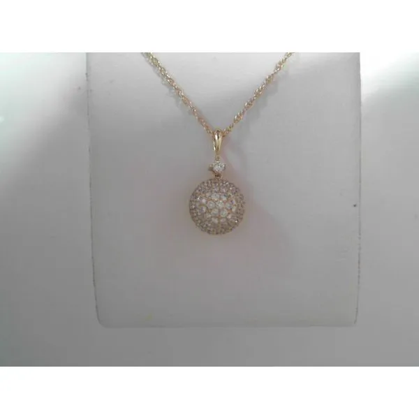 Yellow 18 Karat Diamond Ball Pendant Tennies Jewelry Appleton, WI