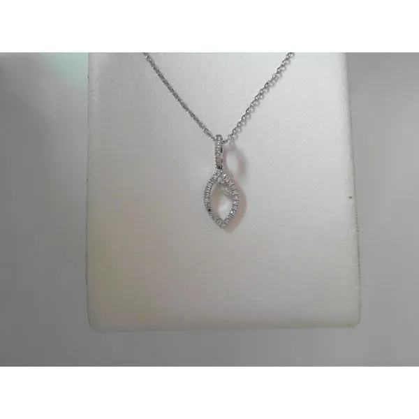 14K White Gold Diamond Pendant Tennies Jewelry Appleton, WI