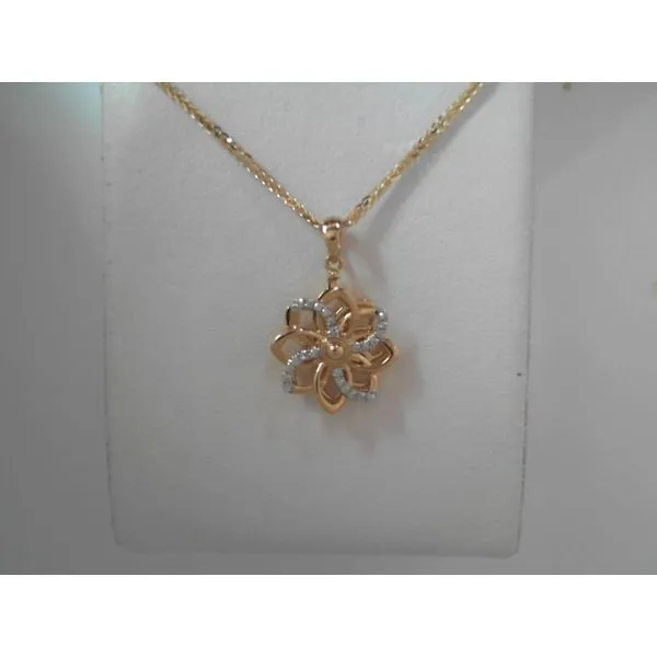18K Yellow Gold Diamond Pendant Tennies Jewelry Appleton, WI