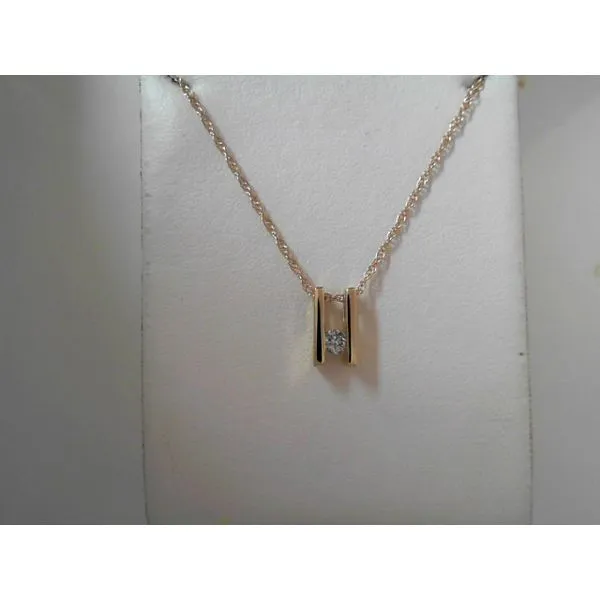 14K Yellow Gold Diamond Pendant Tennies Jewelry Appleton, WI