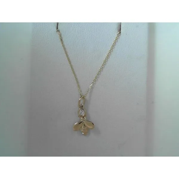 14K Yellow Diamond Bee Pendant Tennies Jewelry Appleton, WI