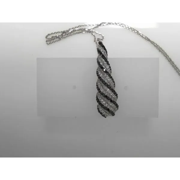 White Gold Pave Twist Diamond Pendant Tennies Jewelry Appleton, WI
