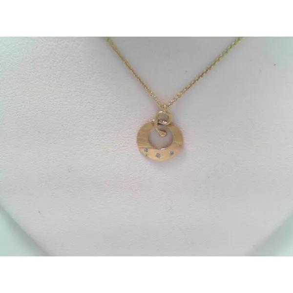 Yellow Gold Diamond Drop Pendant Tennies Jewelry Appleton, WI