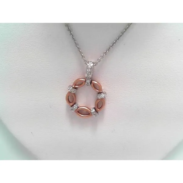 Rose Gold Diamond Drop Pendant Tennies Jewelry Appleton, WI