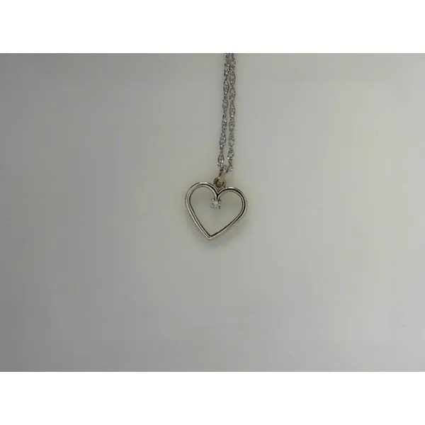 Sterling Silver Diamond Heart Necklace Tennies Jewelry Appleton, WI