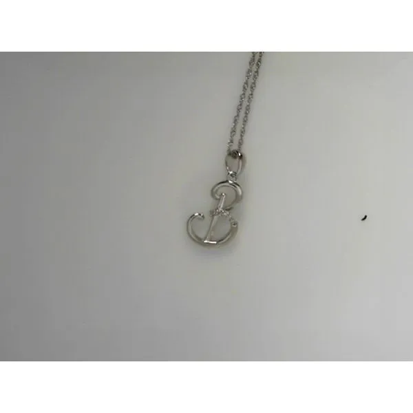 Sterling Silver Diamond B Necklace Tennies Jewelry Appleton, WI