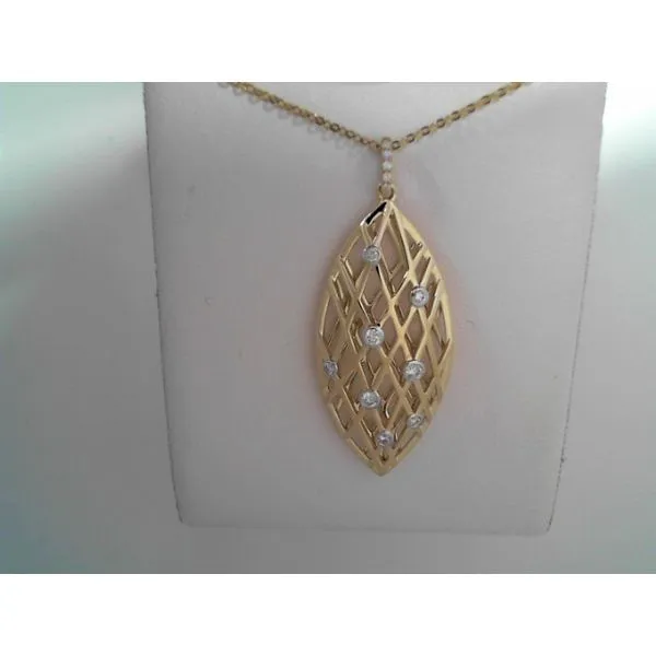 14K Yellow Gold Diamond Necklace Tennies Jewelry Appleton, WI