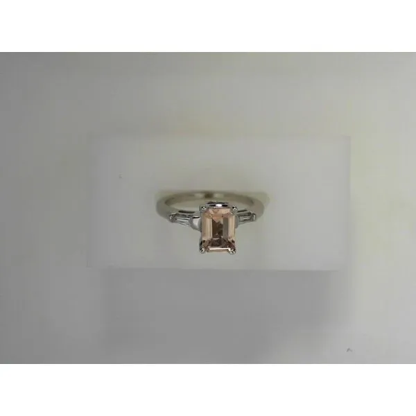 Morganite Diamond Ring in 14K White Gold Tennies Jewelry Appleton, WI