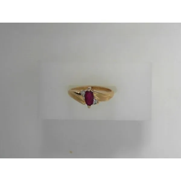 Ruby Marquise Gemstone Ring in 14K Yellow Gold Tennies Jewelry Appleton, WI