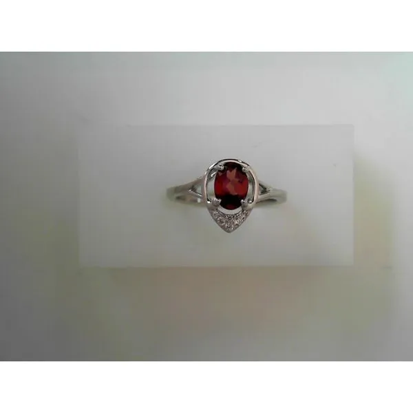 Platinum Garnet Fashion Ring Tennies Jewelry Appleton, WI