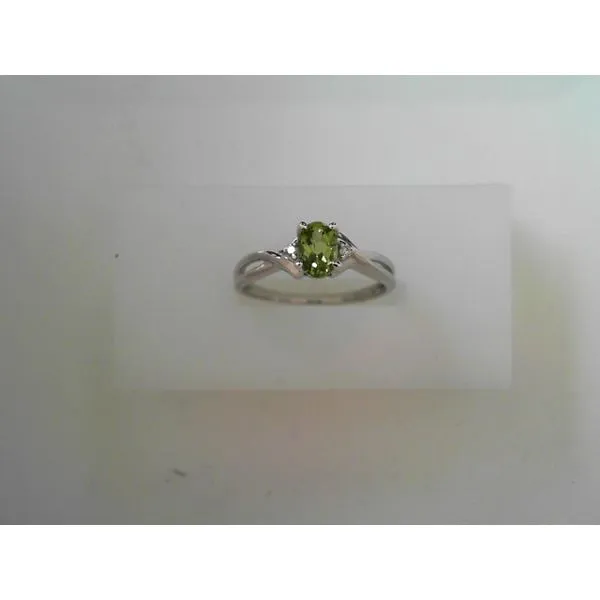 Sterling Silver Peridot and Diamond Fashion Ring Tennies Jewelry Appleton, WI