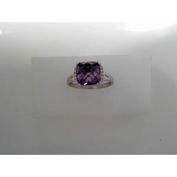 14K White Gold Amethyst Fashion Ring Tennies Jewelry Appleton, WI