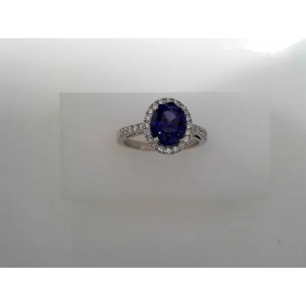 14K White Gold Diamond and Blue Sapphire Fashion Ring Tennies Jewelry Appleton, WI