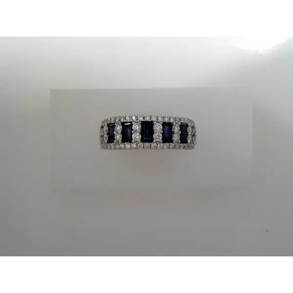 14K White Gold Diamond and Sapphire Fashion Ring Tennies Jewelry Appleton, WI