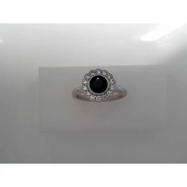14 Karat White Gold Diamond and Sapphire Fashion Ring Tennies Jewelry Appleton, WI