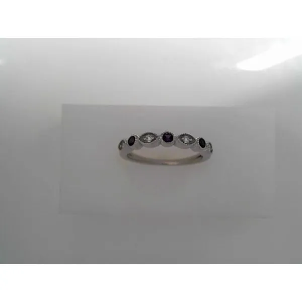 10 Karat White Gold Amethyst Stack Ring Tennies Jewelry Appleton, WI