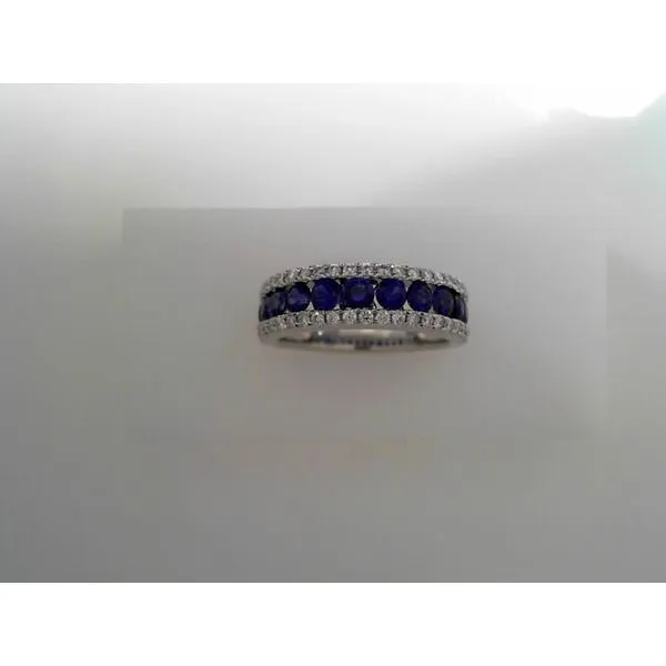 14K White Gold Diamond and Sapphire Fashion Ring Tennies Jewelry Appleton, WI