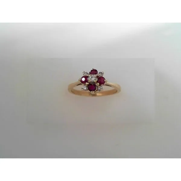 Yellow Gold Ruby Diamond Ring Tennies Jewelry Appleton, WI