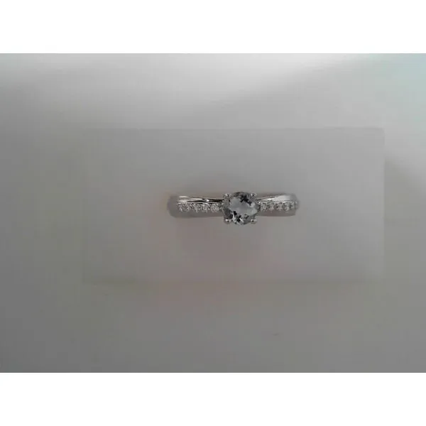 White Gold Aqua Diamond Ring Tennies Jewelry Appleton, WI