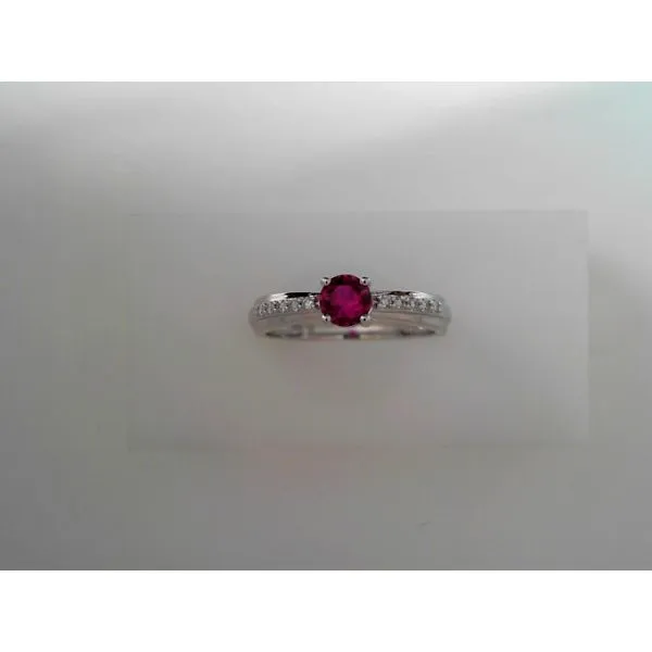 10K White Gold Ruby and Diamond Fashion Ring Tennies Jewelry Appleton, WI