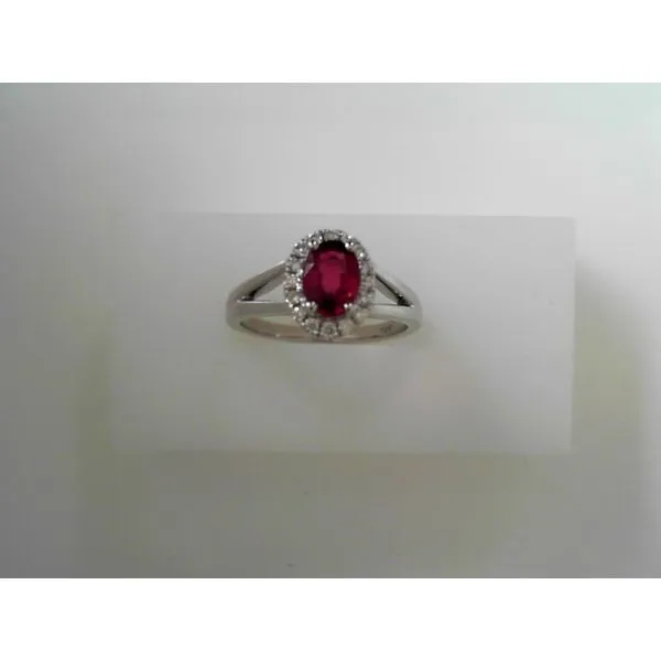 Ruby and Diamond Fashion Ring in 14K White Gold Tennies Jewelry Appleton, WI
