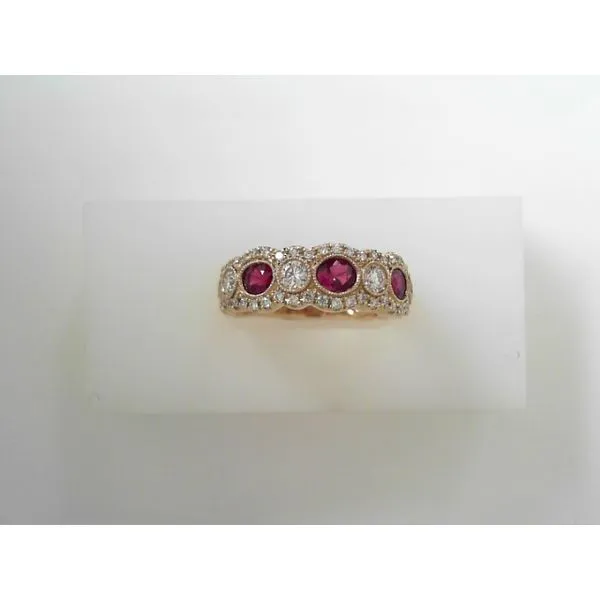 14K Yellow Gold Ruby Diamond Ring Tennies Jewelry Appleton, WI