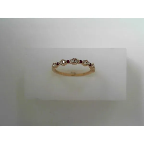 14K Yellow Gold Ruby Diamond Ring Tennies Jewelry Appleton, WI