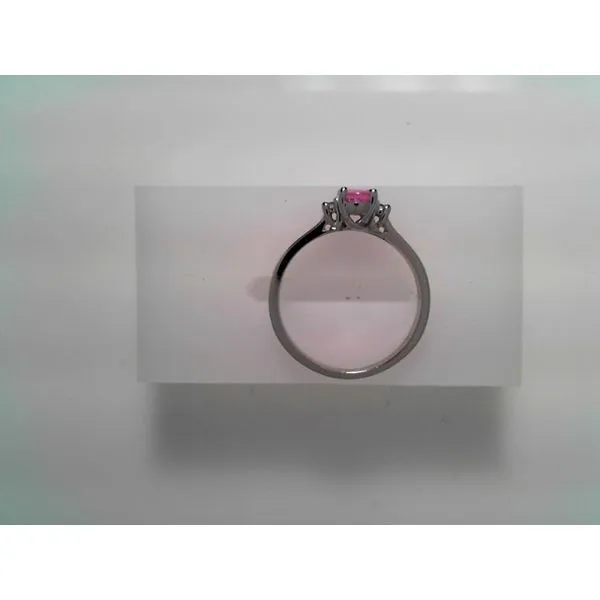 14K White Gold Pink Sapphire and Diamond Ring Image 3 Tennies Jewelry Appleton, WI