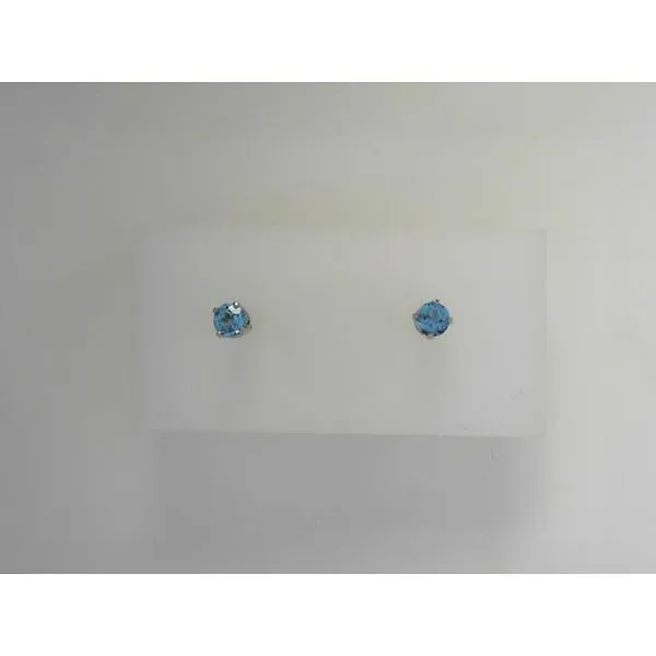 Blue Topaz Stud Earrings in 14K Gold Tennies Jewelry Appleton, WI