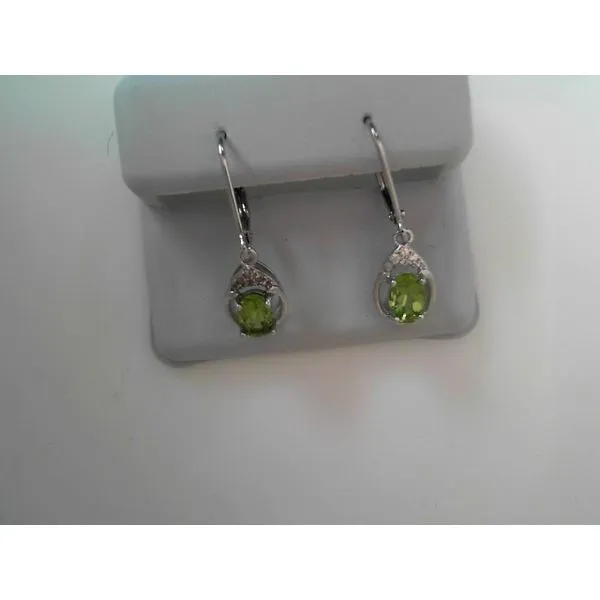 Silver Peridot Lever Earrings Tennies Jewelry Appleton, WI