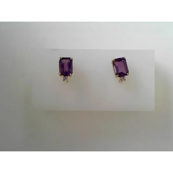Amethyst Earrings in 14K Yellow Gold Tennies Jewelry Appleton, WI