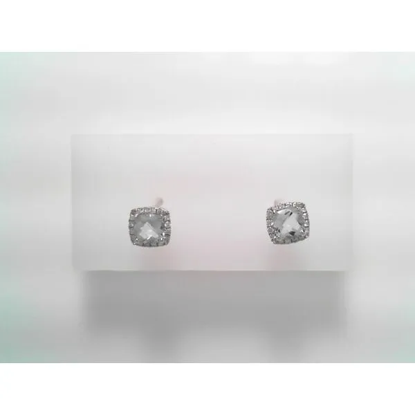 Aquamarine Stud Earrings in 14K White Gold Tennies Jewelry Appleton, WI