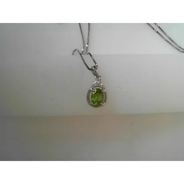 Silver Peridot Gemstone Pendant Tennies Jewelry Appleton, WI
