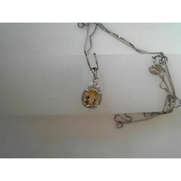 Silver Citrine Gemstone Pendant Tennies Jewelry Appleton, WI